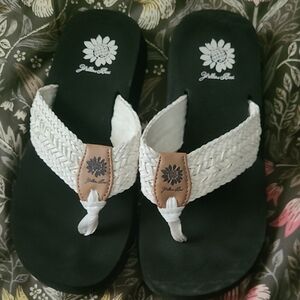 Yellow Box Women's Black and White Sandals